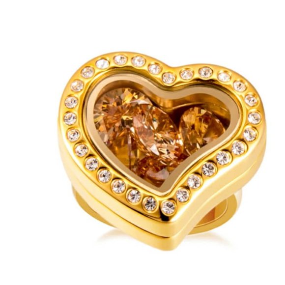 Heart of Gold Ring Locket - Picture 1 of 1